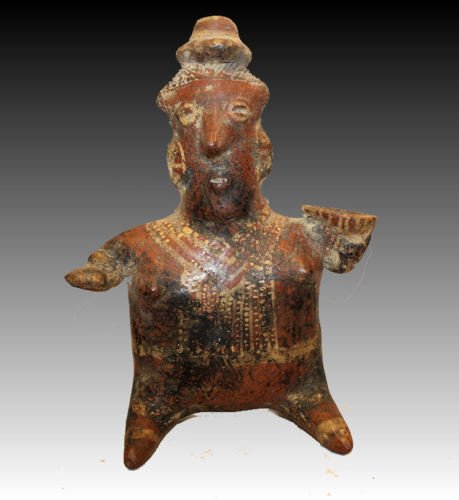 Ancient Pre-Columbian NAYARIT POTTERY FEMALE FIGURAL (1 of 2)