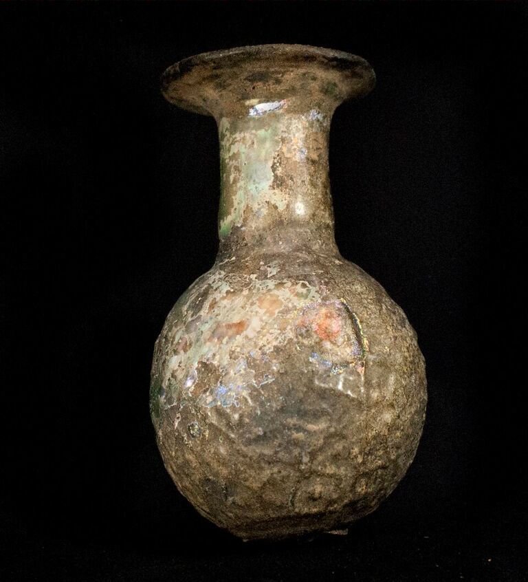 Ancient Roman Glass Bottle c.1st-4th century AD (1 of 1)