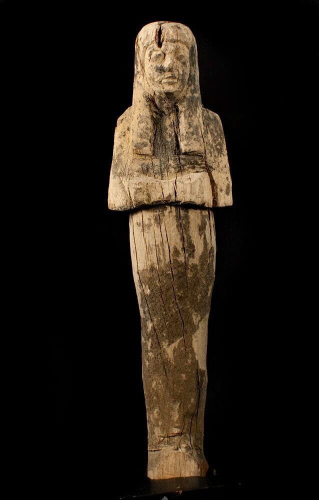 Ancient Egyptian Wood Ushabti Figure Late period 700 BC (1 of 1)