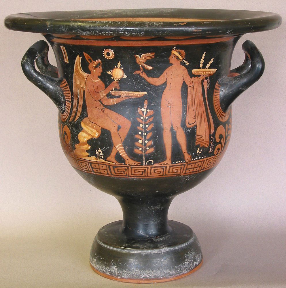 Large Ancient Apulian Bell Krater Magna Graecia c350 BC (1 of 2)