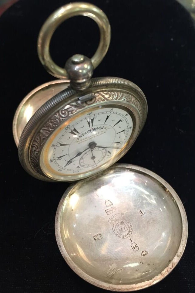 Ottoman, Swiss Billodes -circa 1899 silver pocket watch (1 of 5)