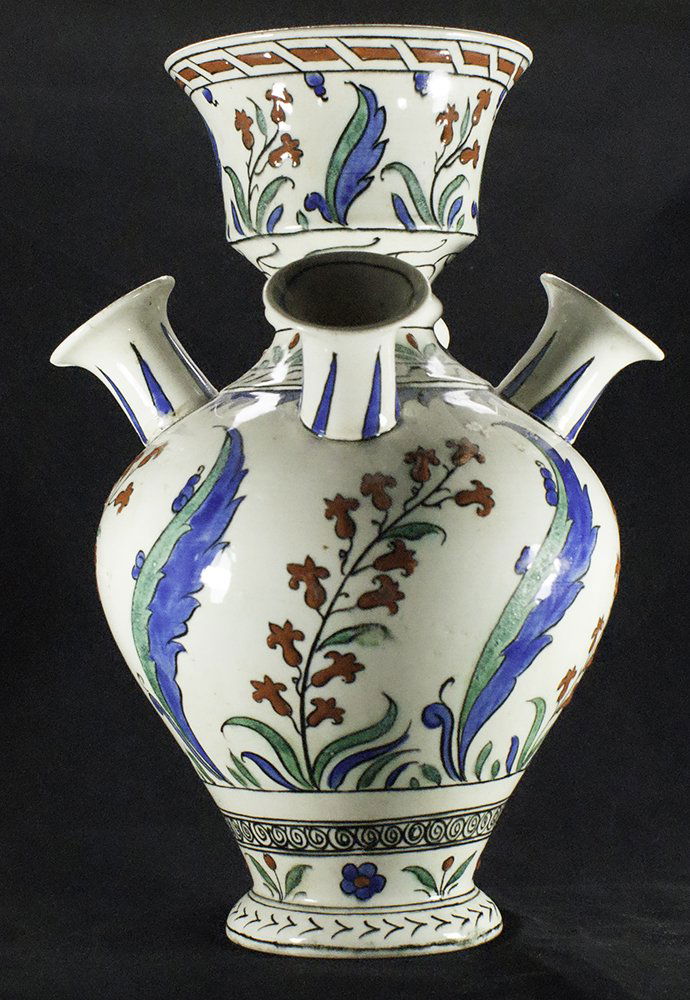 antique kutahya, iznik style turkish ceramic vase (1 of 1)