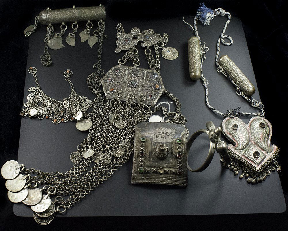 Lot of 8 Middle Eastern, Persian, Tribal Silver Jewlry (1 of 2)