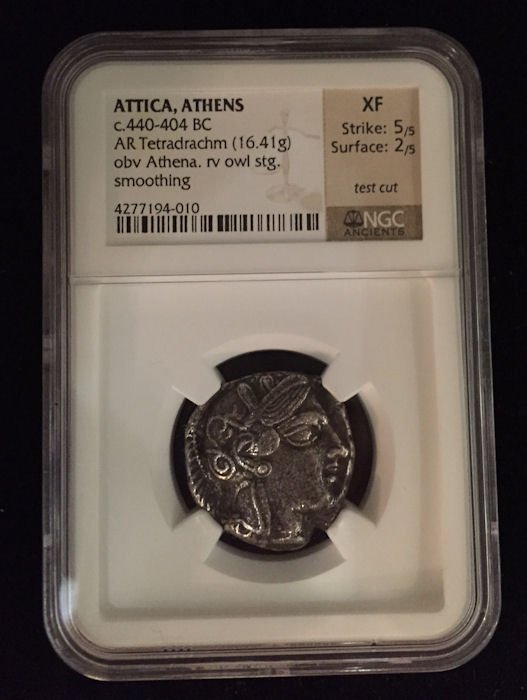 440-404 BC SILVER ATTICA ATHENS TETRADRACHM ATHENA ,OWL (1 of 2)