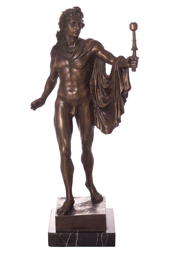Large French Bronze Figure of a hunter (1 of 2)