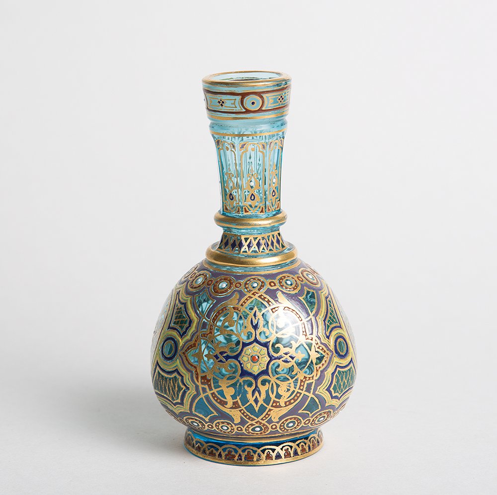 Vienna, Austria Islamic Glass Vase Signed J & L Lobmeyr (1 of 3)
