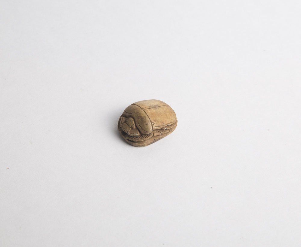 Large Ancient Egyptian Steatite Scarab Ca. 1500-30 B.C. (1 of 2)