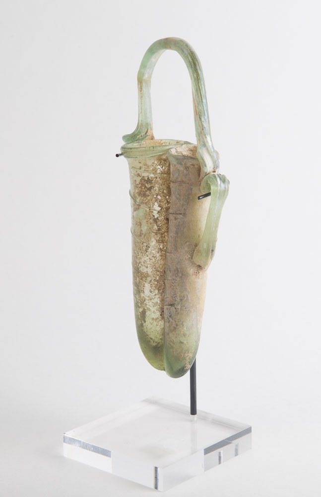 Ancient Roman Glass Double Chambered Balsamarium c.1st (1 of 2)