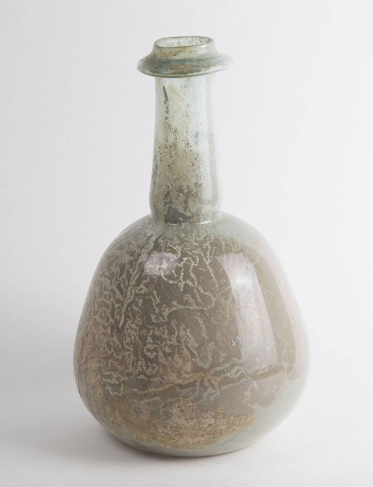 Large Ancient Roman Glass Bottle c.2nd century AD (1 of 1)