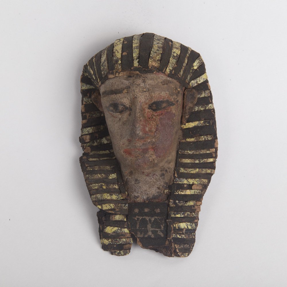 Ancient Egyptian Cartonnage Mask Roman Period c.1st cen (1 of 2)