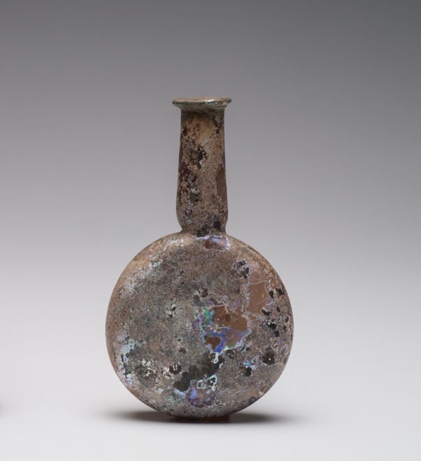 Ancient Roman Glass Flask Ca. 3rd-4th century A.D. (1 of 4)