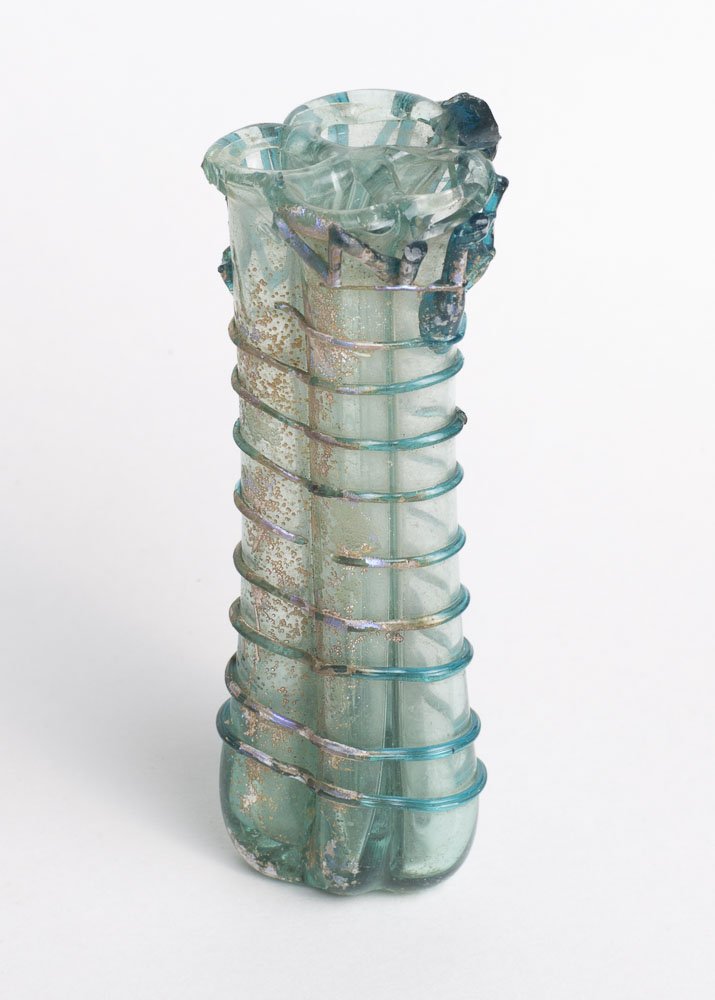 Rare Roman glass Quadruple Unguentaria 3rd cent AD (1 of 3)