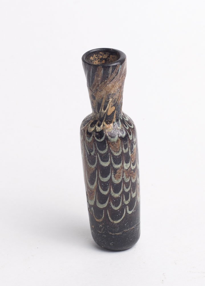 Ancient Islamic Core Formed glass bottle c.10th cent AD (1 of 2)