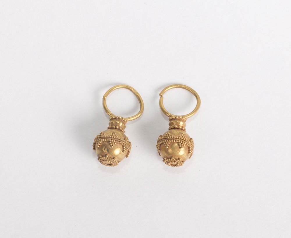 A Pair of Ancient Roman Hollow Gold Earring c.1st cent (1 of 2)
