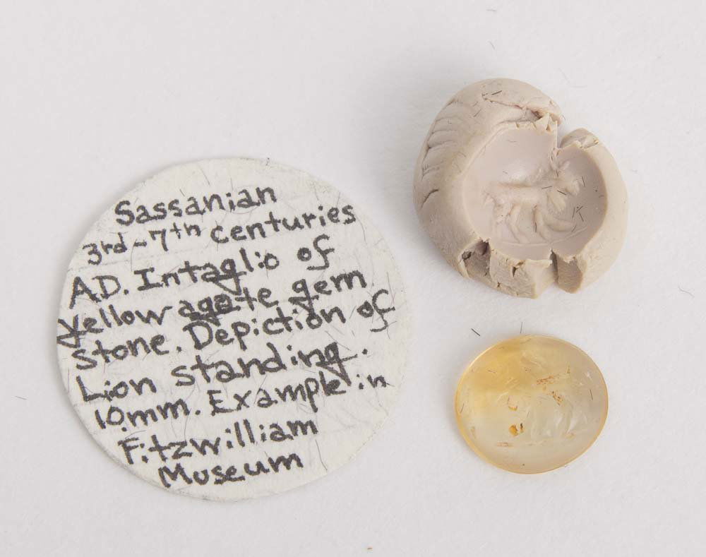 Ancient Sasanian Agate Intaglio with Lion c.7th cen AD (1 of 1)