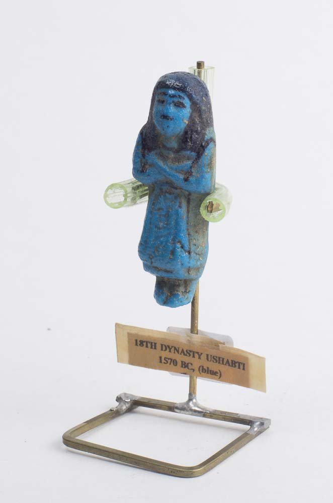 Ancient Egyptian Faience Overseer USHABTI c.18th Dynast (1 of 2)