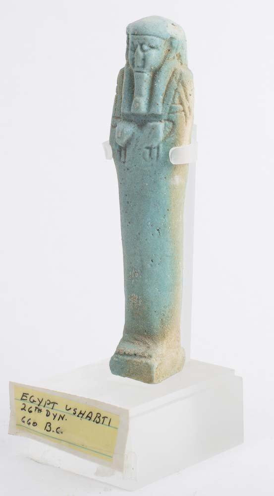 Ancient Egyptian Blue Faience Ushabti c.600 BC (1 of 2)