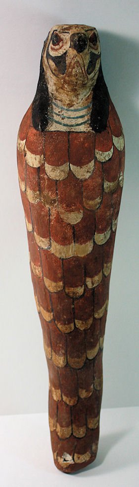 Ancient Egyptian Mummified Falcon in wood Ptolemaic (1 of 8)