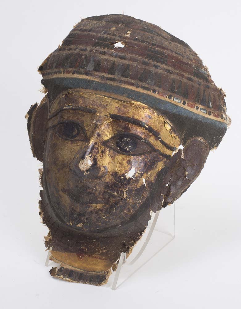 Ancient Egyptian Cartonnage Mask Roman Period c.1st cen (1 of 1)