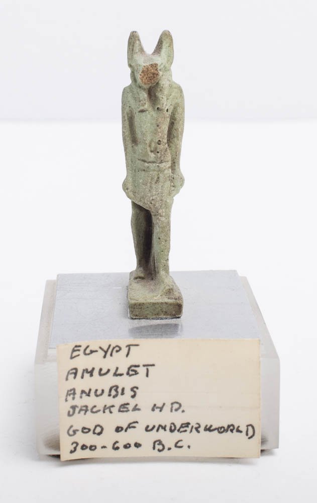 Ancient Egyptian Faience Amulet of Anubis c.600 BC (1 of 3)