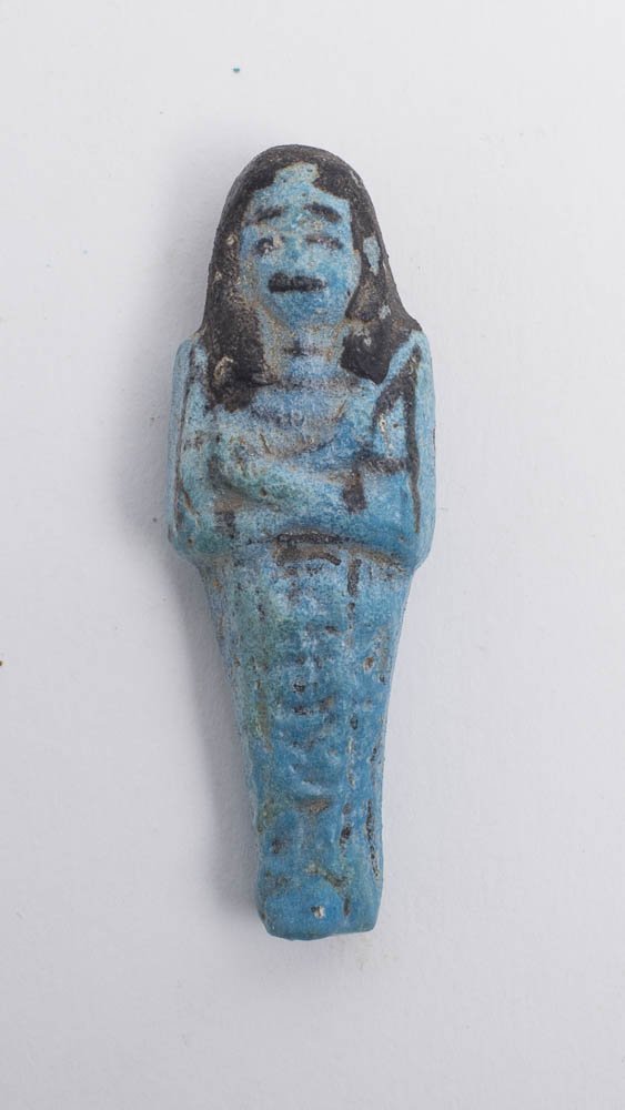 Ancient Egyptian Blue Faience USHABTI c.18th Dynasty (1 of 2)