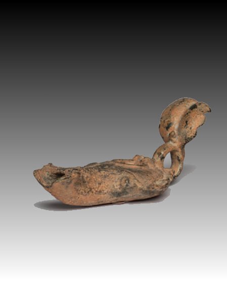 Ancient Roman Bronze Oil Lamp Ca.2nd-4th century A.D. (1 of 4)