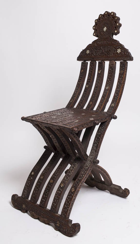 19th Cent Syrian Middle Eastern HARDWOOD Chair (1 of 2)