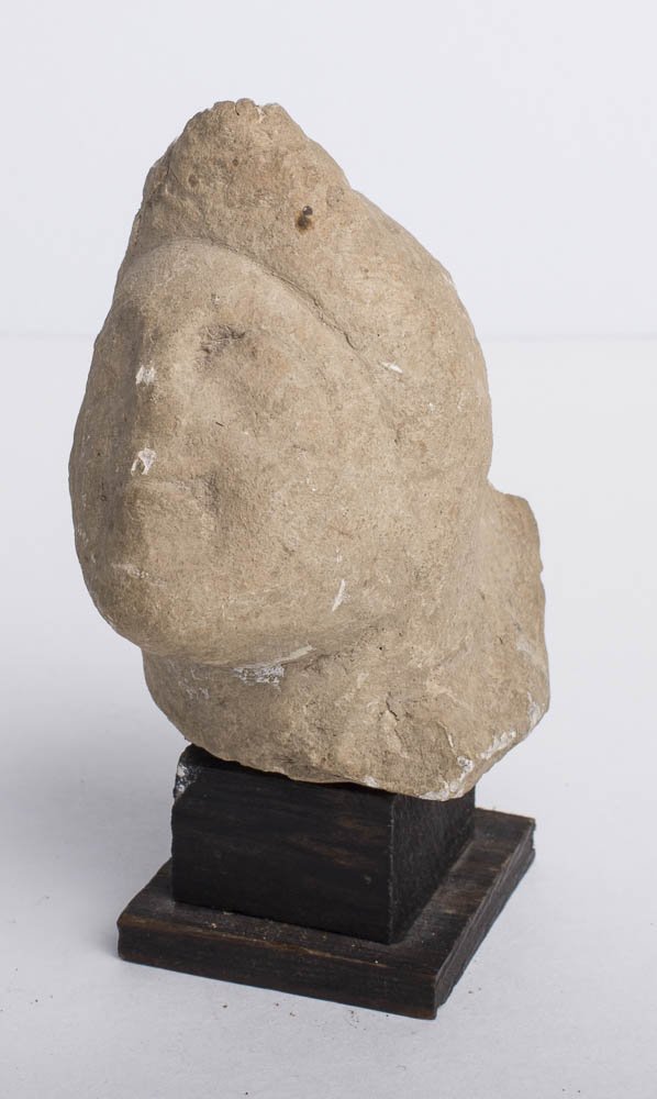 Ancient Cypriot limestone head of a youth c.500 BC. (1 of 3)