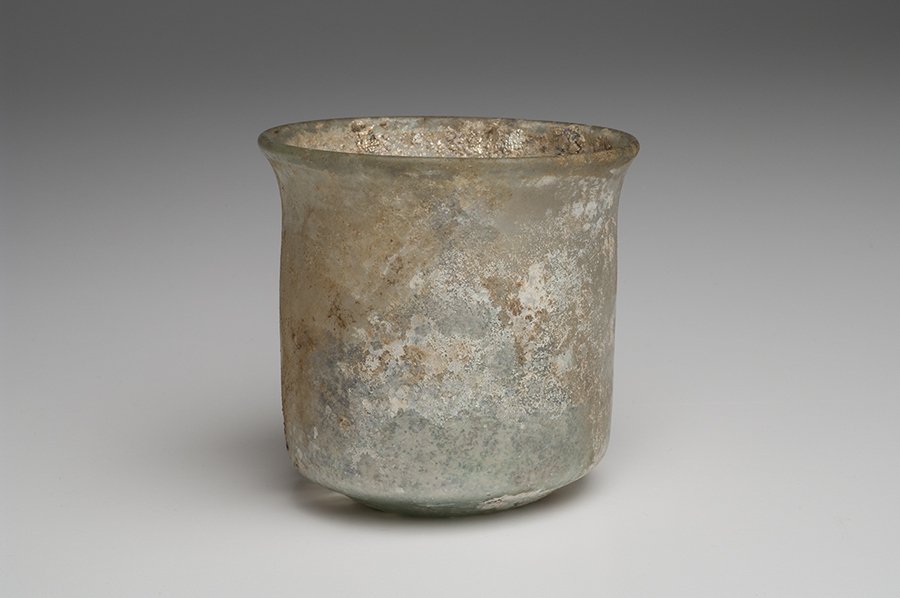 Ancient Roman Light Green Glass Cup Ca. 1st-3rd century (1 of 4)