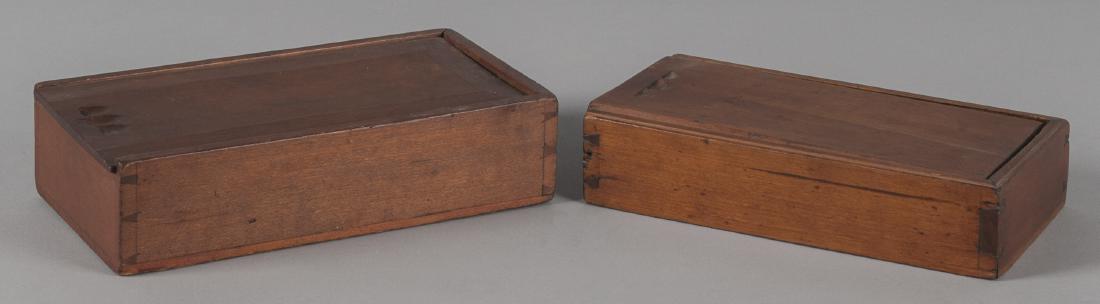 Two Pennsylvania slide lid boxes, 19th c., cherry (1 of 1)