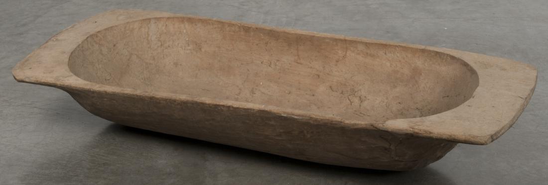 Large wood trencher, 19th c., 54'' w., 18 1/2'' d. (1 of 1)