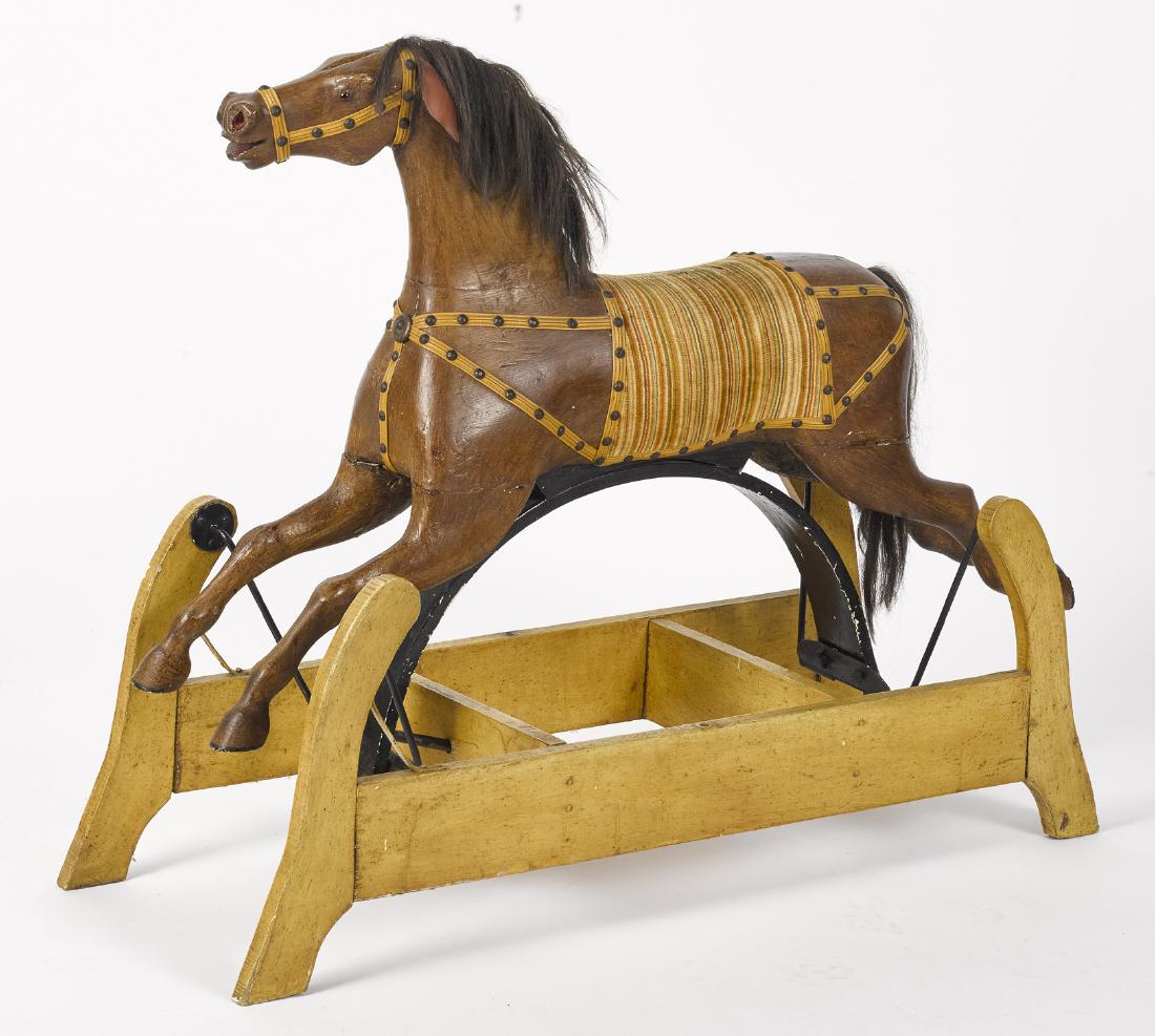 Carved and painted hobby horse, late 19th c., 36'' (1 of 1)