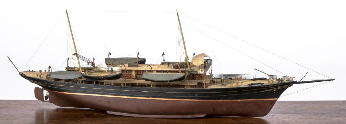 Painted ship model of the Enchantress, early 20 (1 of 1)
