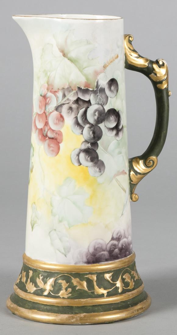 Belleek painted porcelain pitcher, 14 1/4'' h. (1 of 1)