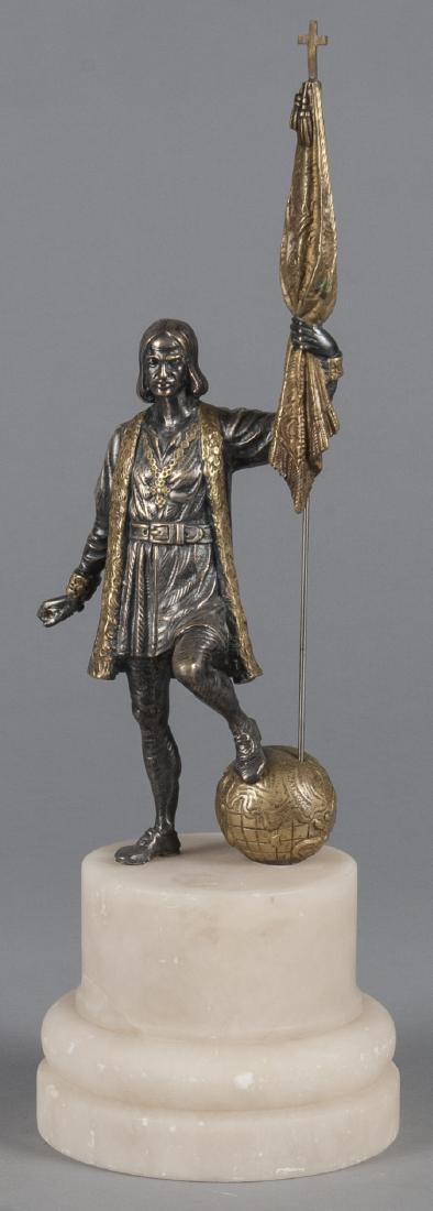 Bronze figure of Christopher Columbus, 18 3/4'' h. (1 of 1)