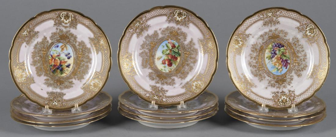 Set of twelve Dresden porcelain fruit plates, 8'' (1 of 1)