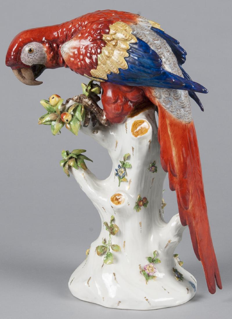 Large Meissen style parrot, 17 1/2'' h. (1 of 1)