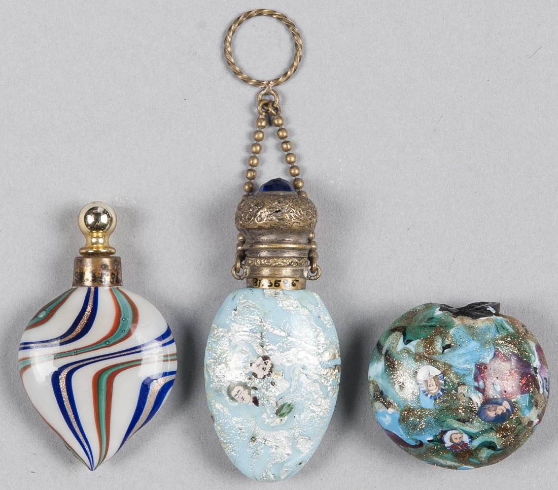 Venetian glass perfume bottle, with portrait cane (1 of 1)