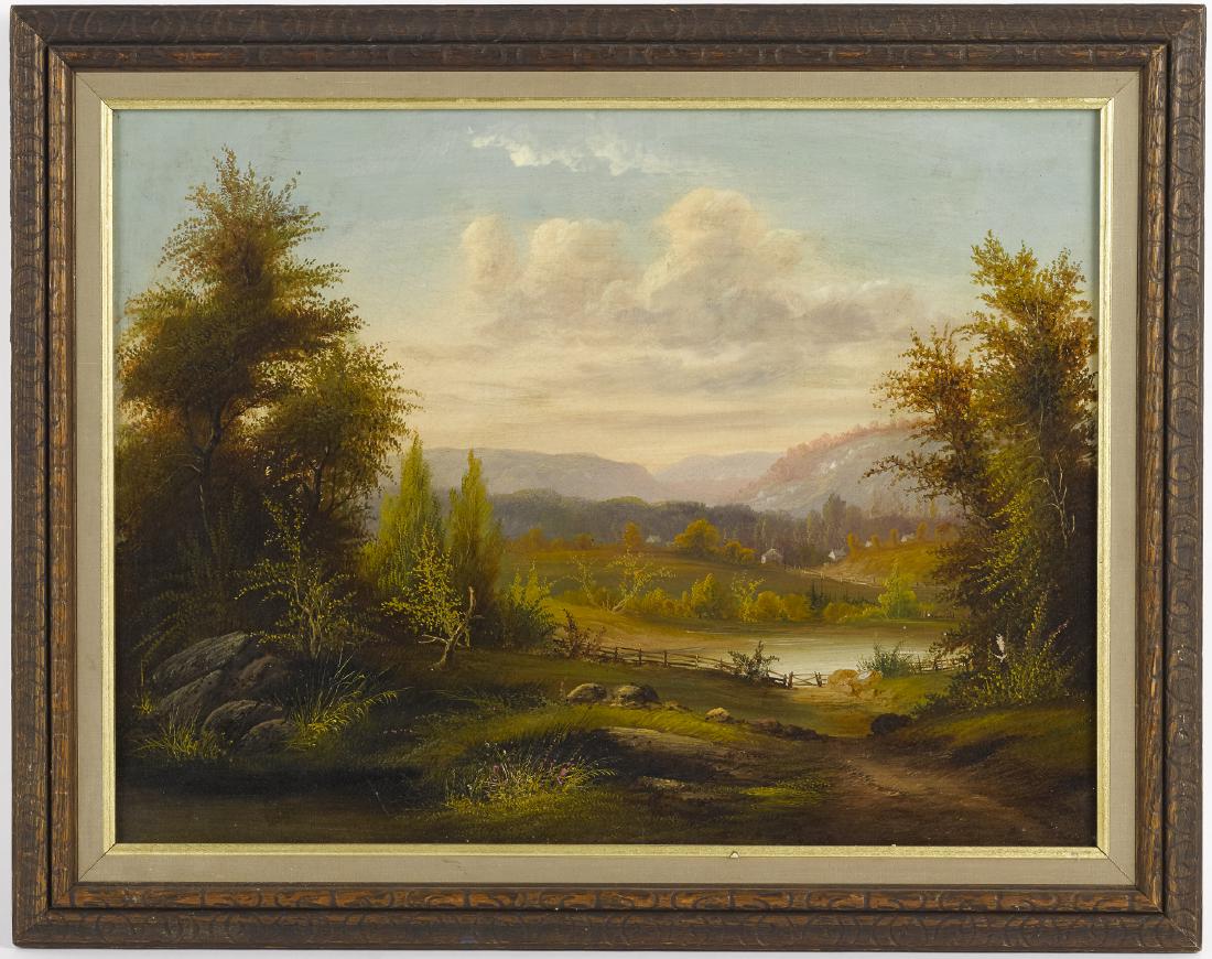 Hudson River oil on canvas landscape, 19th c., 18 (1 of 1)