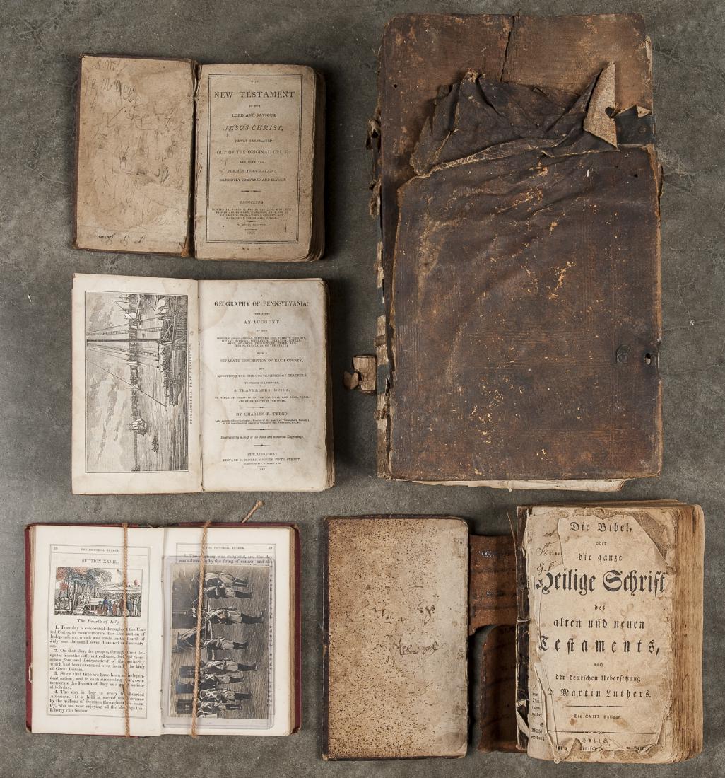 Group of leather bound books and ledgers. (1 of 1)
