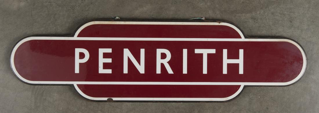 English enameled Penrith street sign, 20th c., (1 of 1)