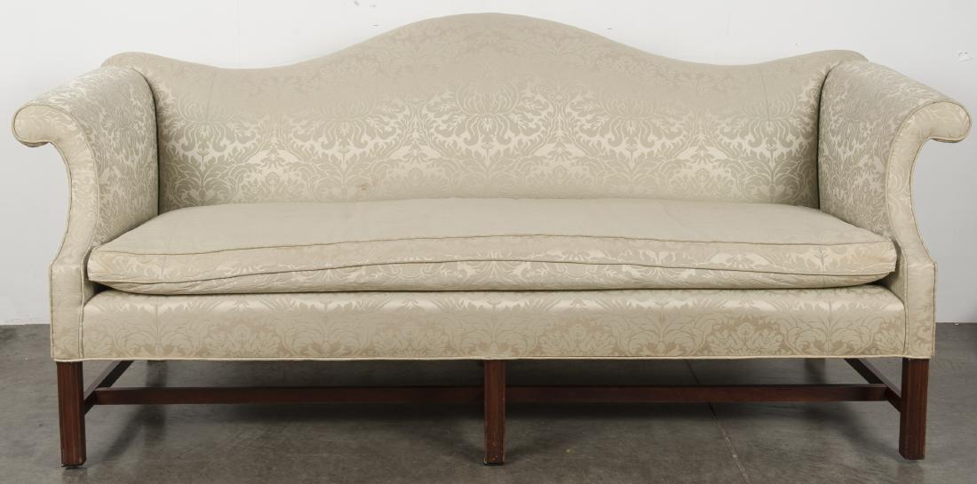 Chippendale style mahogany sofa, 36'' h., 79'' w. (1 of 2)