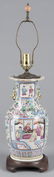 Chinese famille rose porcelain table lamp, 19th c