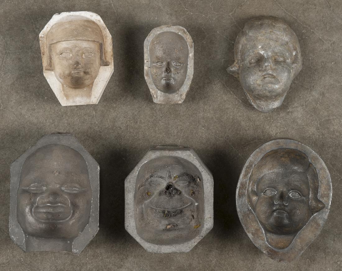 Five Martha Chase doll head molds, late 19th c., (1 of 1)