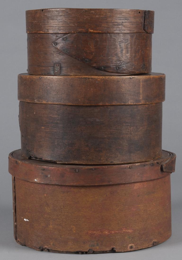 Three graduated bentwood boxes, 19th c., 20 3/4'' (1 of 1)