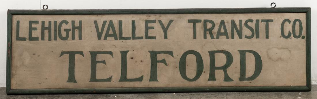 Painted trade sign for Lehigh Valley Transit Co. (1 of 1)