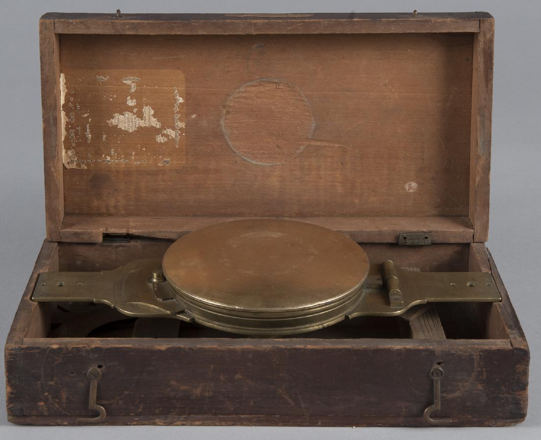 Pennsylvania brass surveyors compass, early 19th (1 of 4)