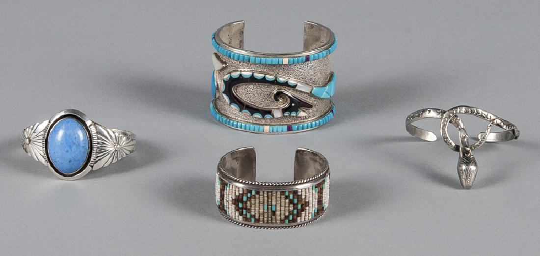 Southwestern Native American sterling silver cuff (1 of 1)