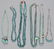 Six Southwestern Native American turquoise beaded