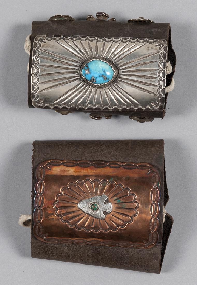 Two Southwestern Native American leather cuff bra (1 of 1)